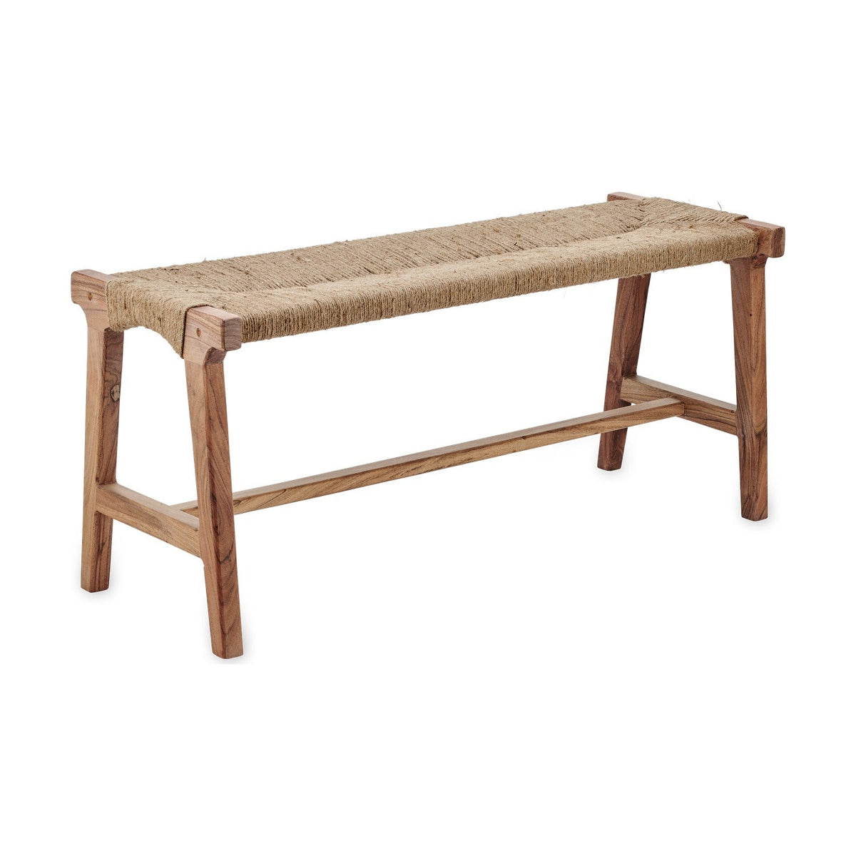 Amhara Acacia & Jute Woven Bench - Natural
