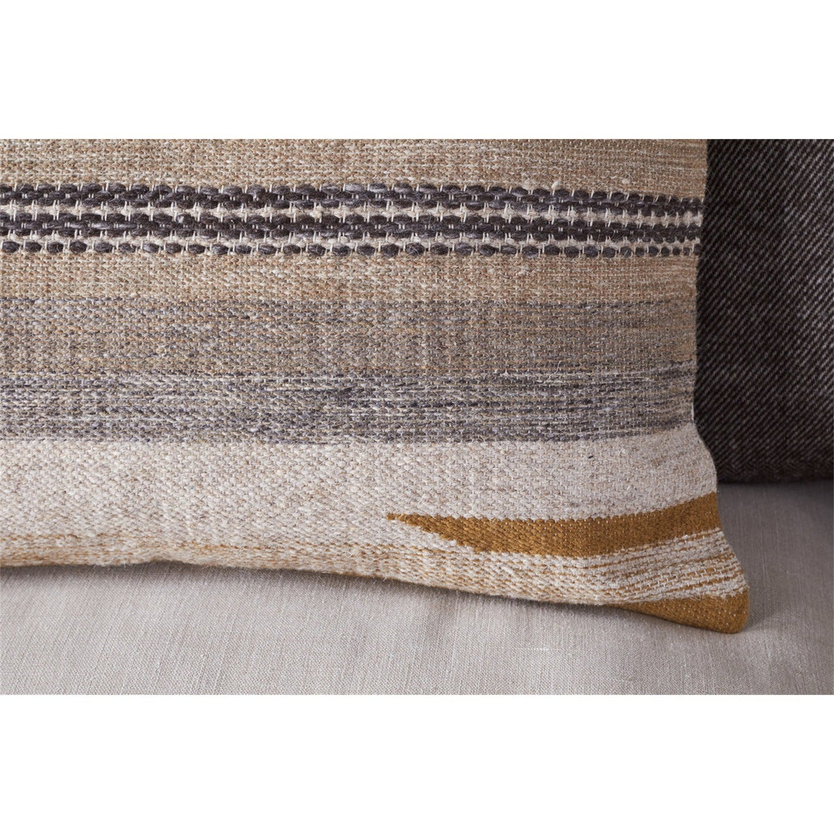 Aravali 60 x 40cm Wool Cushion Cover - Ochre