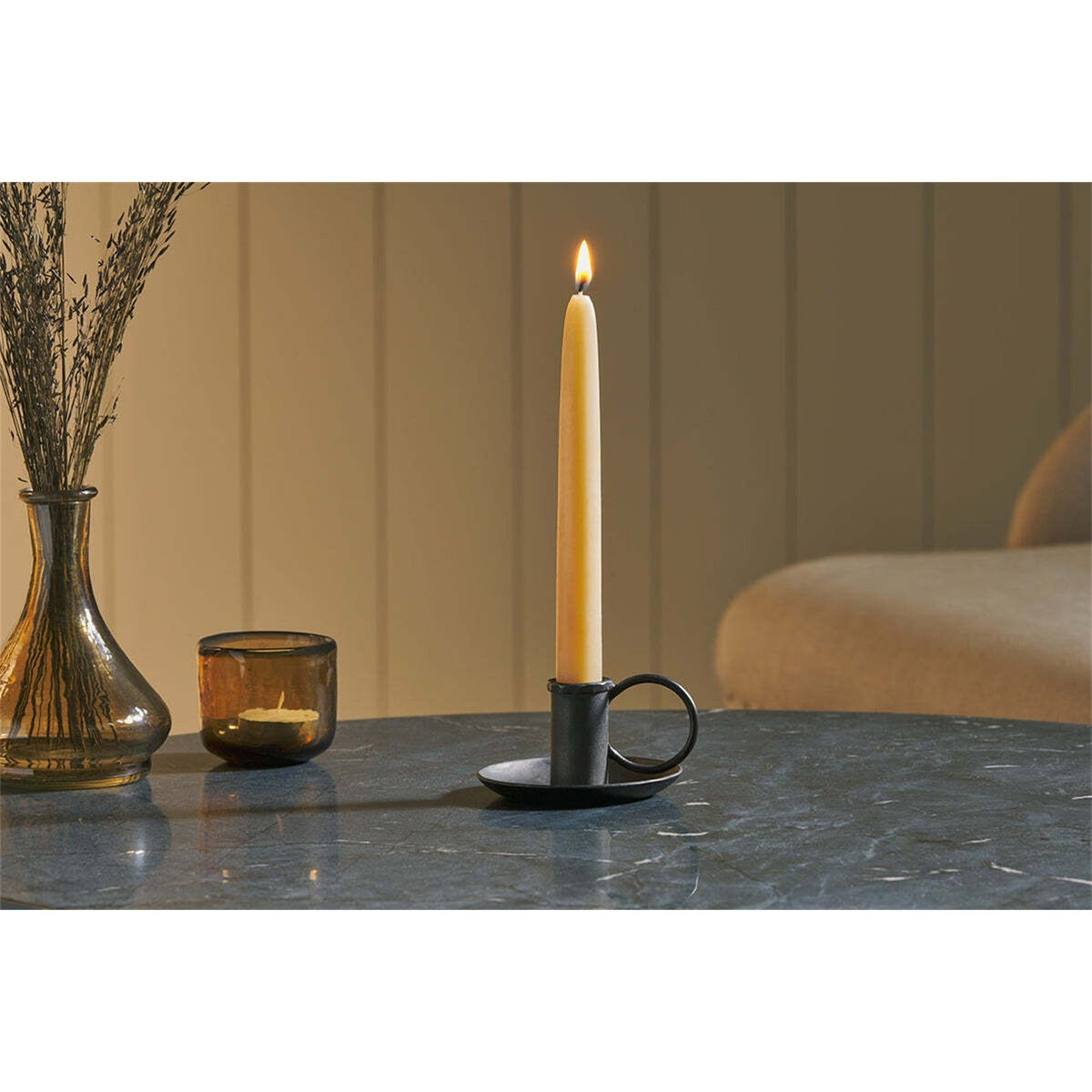 Amri Iron Candlestick - Antique Black