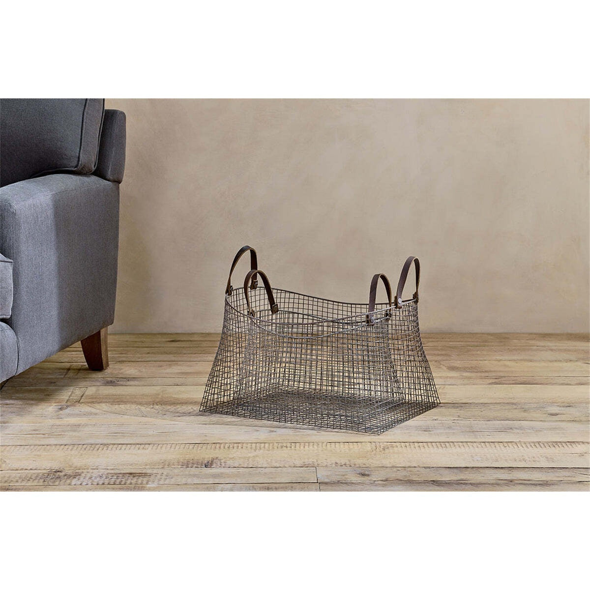 Adah Iron Mesh Storage Basket - Brown - Set of 2