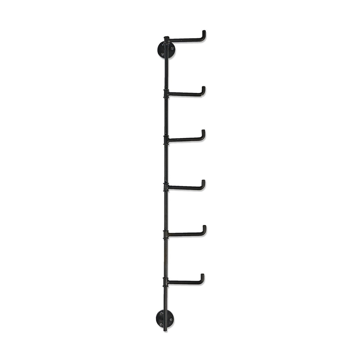 Aniko 6 Hook Iron Wall Hooks - Grey
