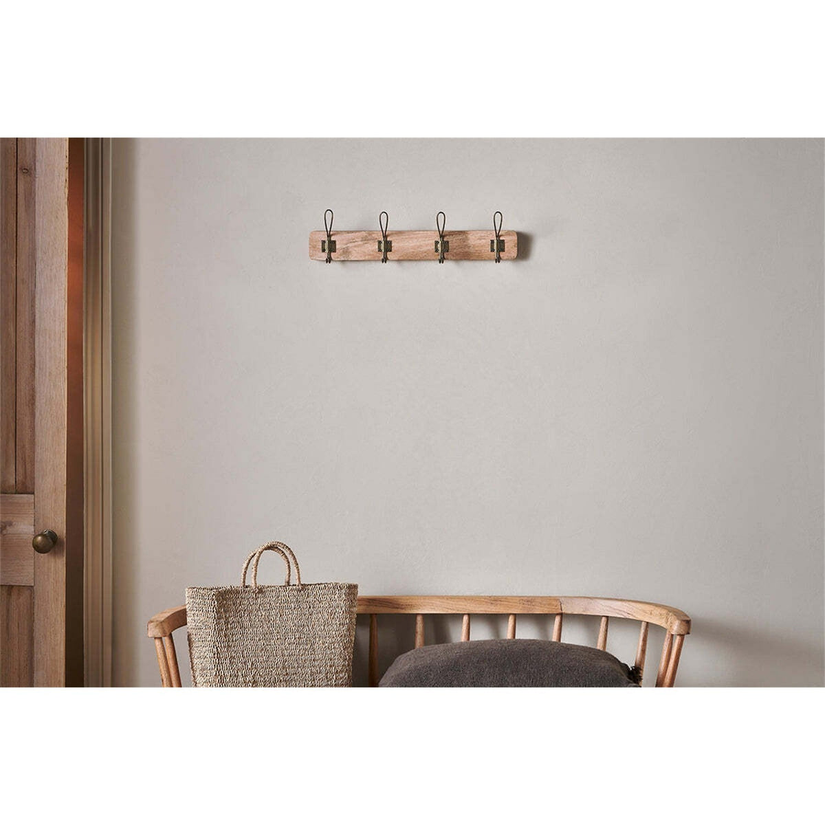 Ankita Small Wall Hooks - Natural & Antique Brass