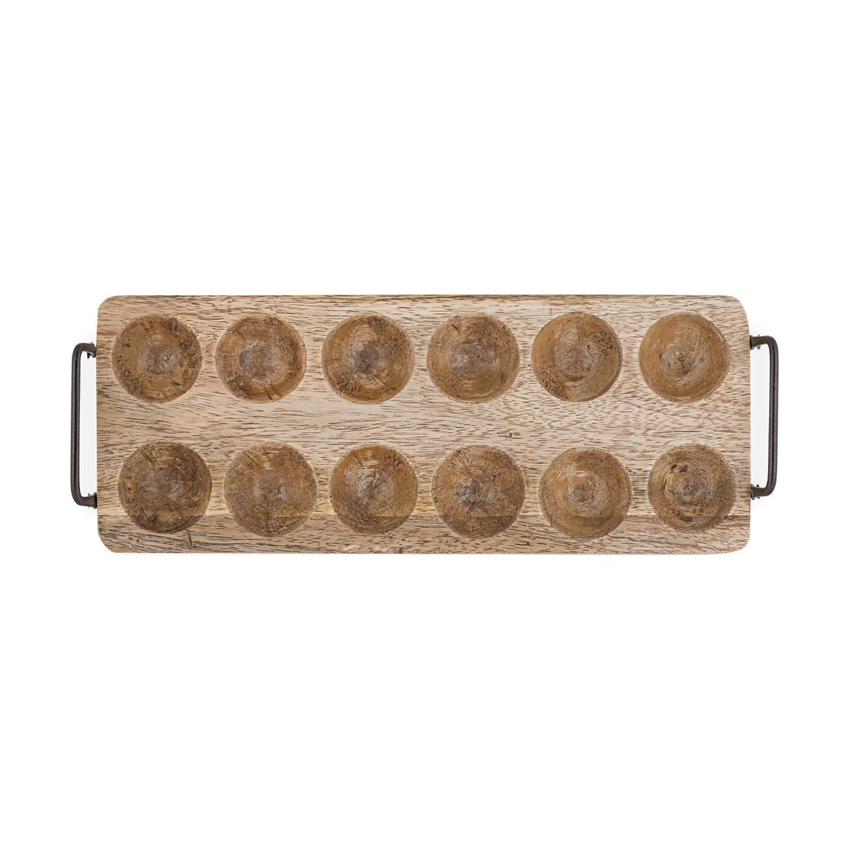 Anda Mango Wood Egg Holder - Natural