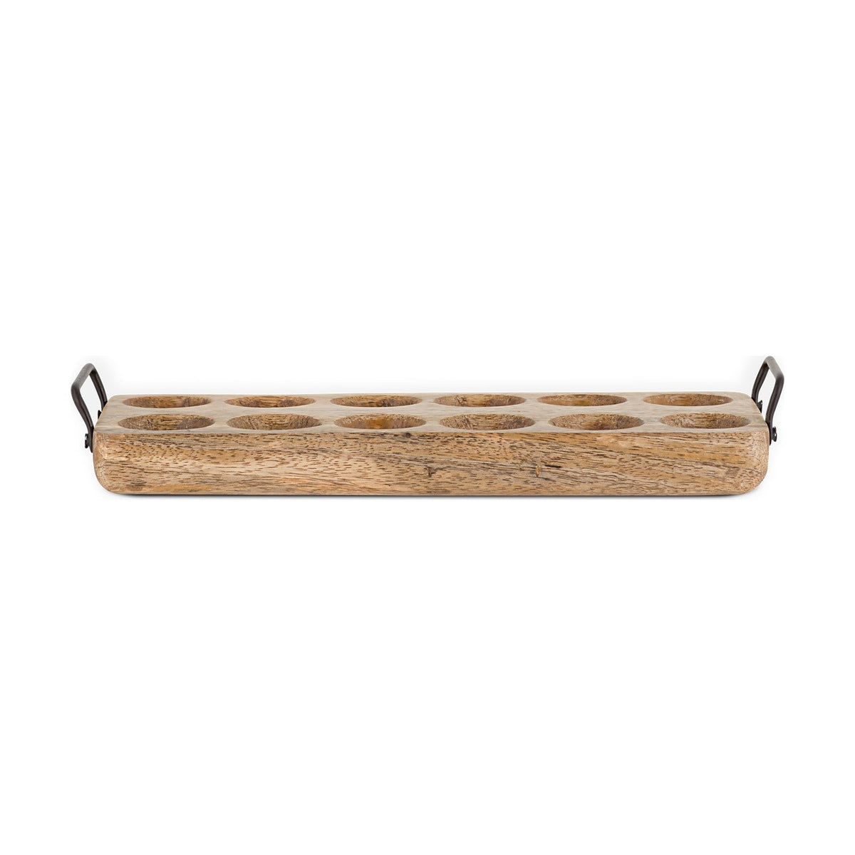 Anda Mango Wood Egg Holder - Natural