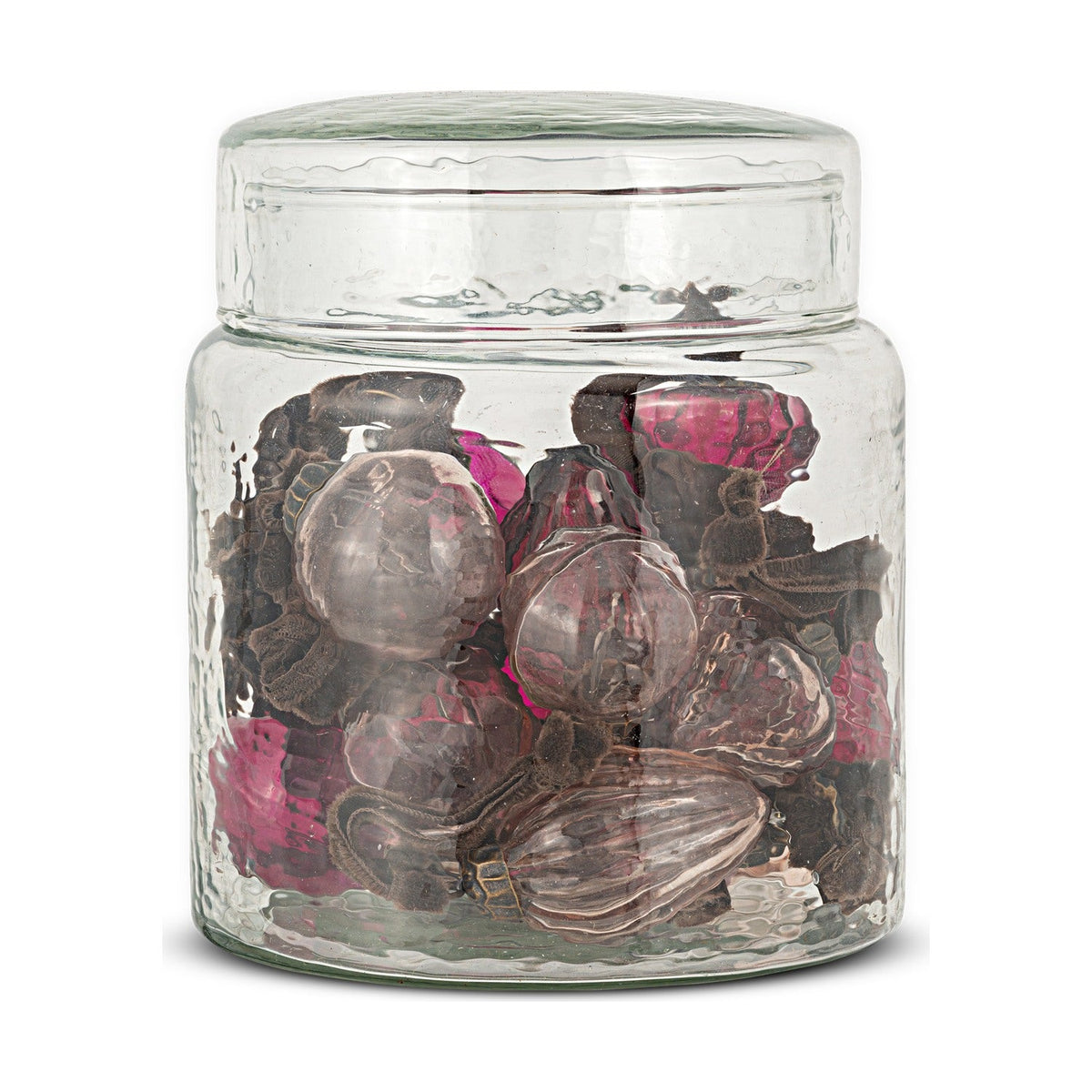 Adisa Glass Baubles in a Jar - Ruby & Copper - Set of 16