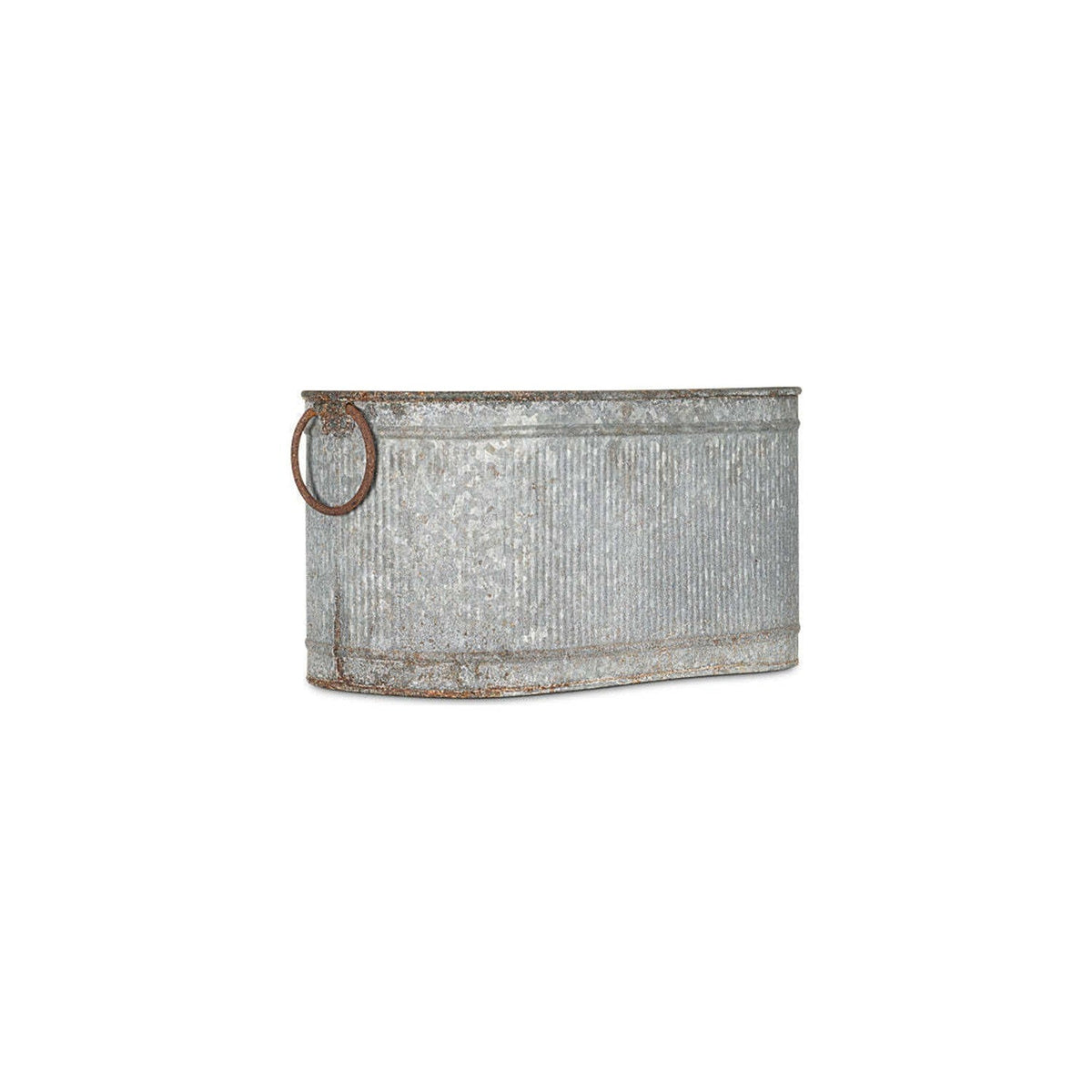 Akasa Small Trough Planter - Zinc