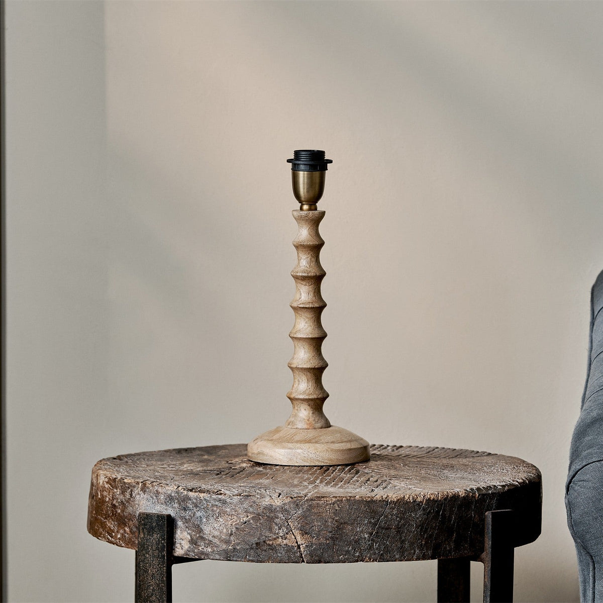 Avisa Mango Wood Table Lamp Base - Natural
