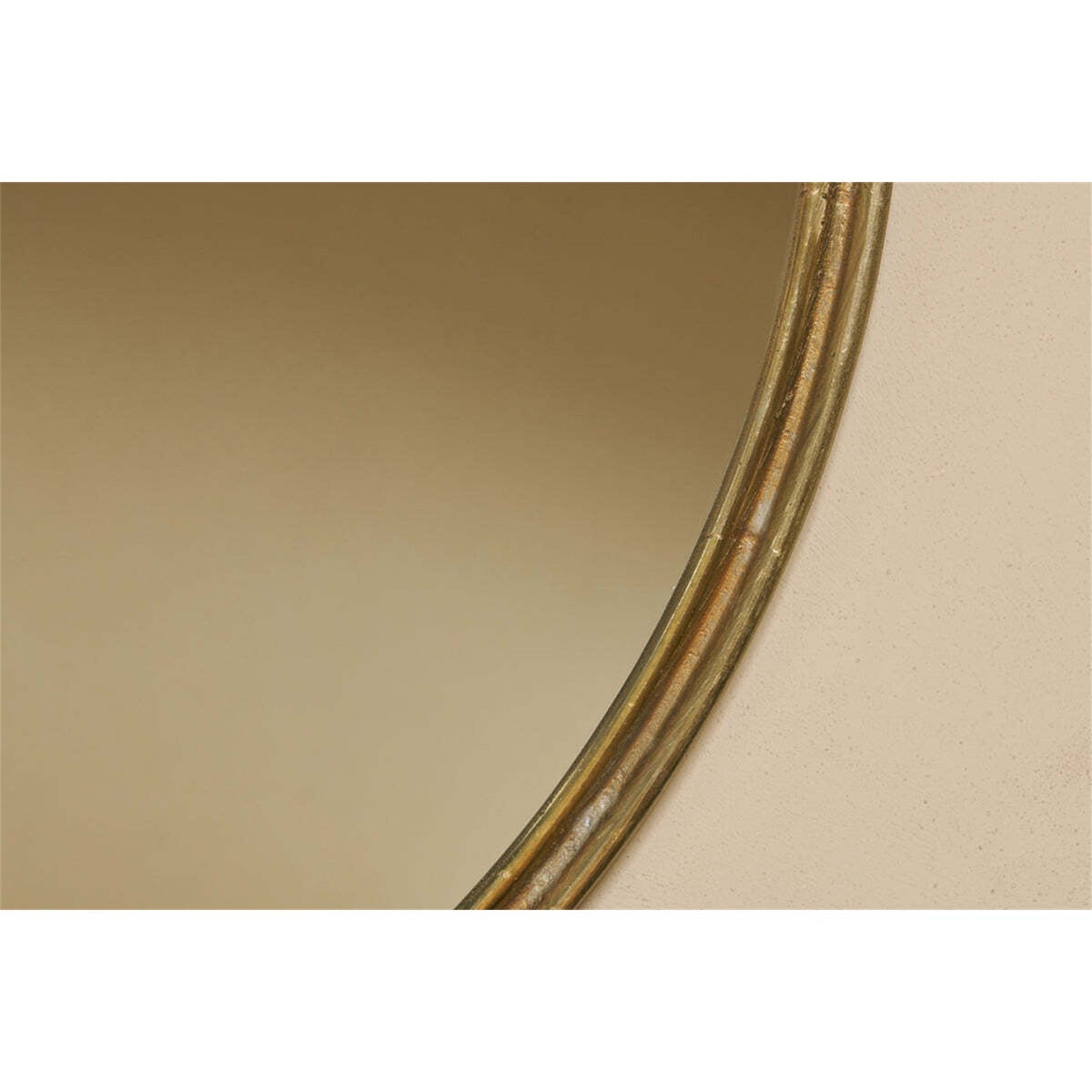 Almora Large Round Wall Mirror - Antique Brass