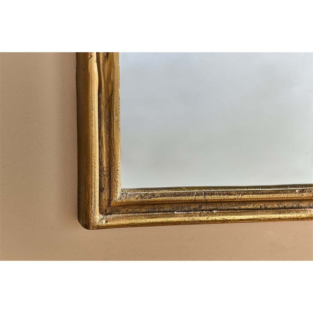 Almora Small Arched Wall Mirror - Antique Brass