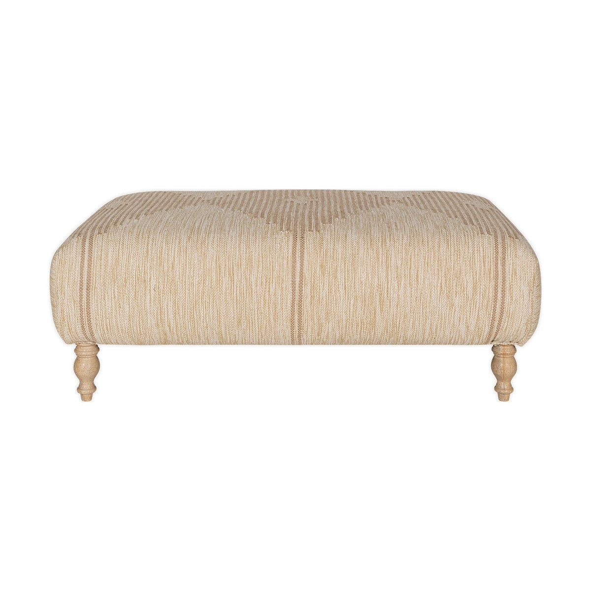 Aranya Upholstered Ottoman - Natural