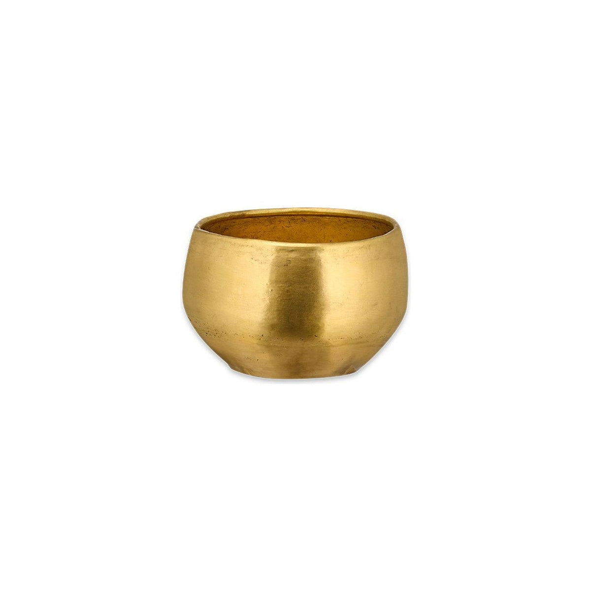 Atsu Large Brass Planter - Antique Brass
