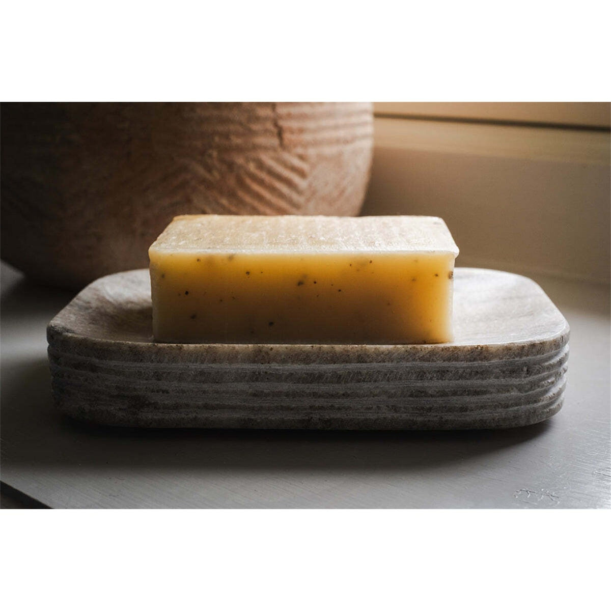 Asana Marble Soap Dish - Grey