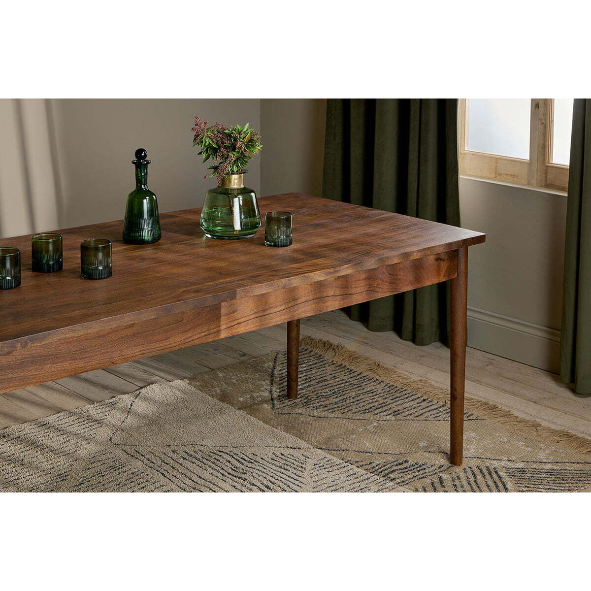 Anbu Large Acacia Dining Table - Washed Walnut