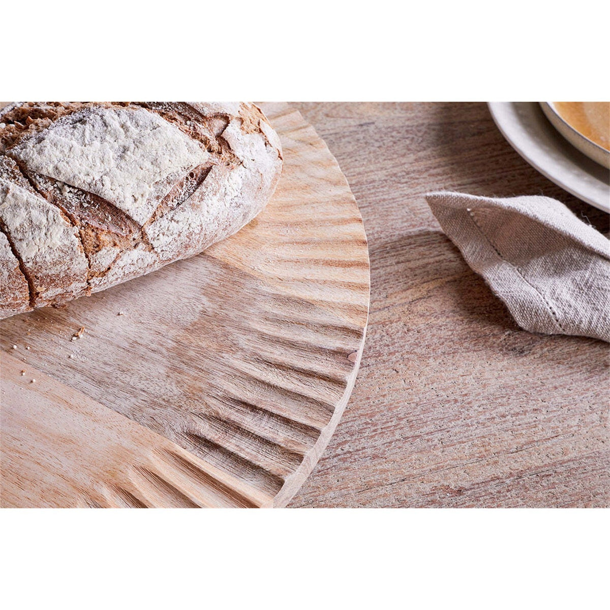Soria Mango Wood Lazy Susan - Natural