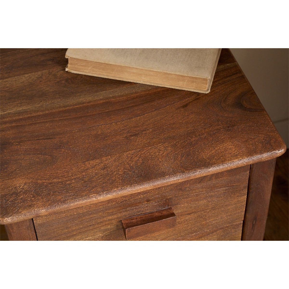 Anbu Acacia Bedside Table - Washed Walnut