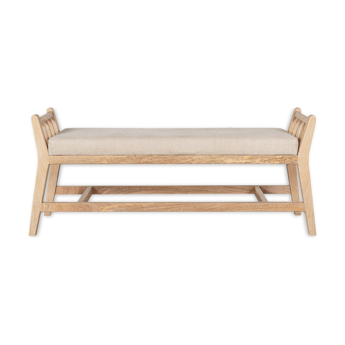 Avanthi Upholstered Sleigh Bench - Natural