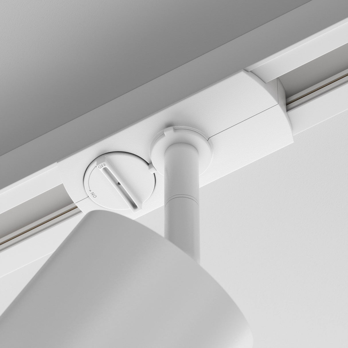 Additional view of Orlo LED Single Phase Unity Track Spotlight in White, highlighting its adaptable and contemporary design.