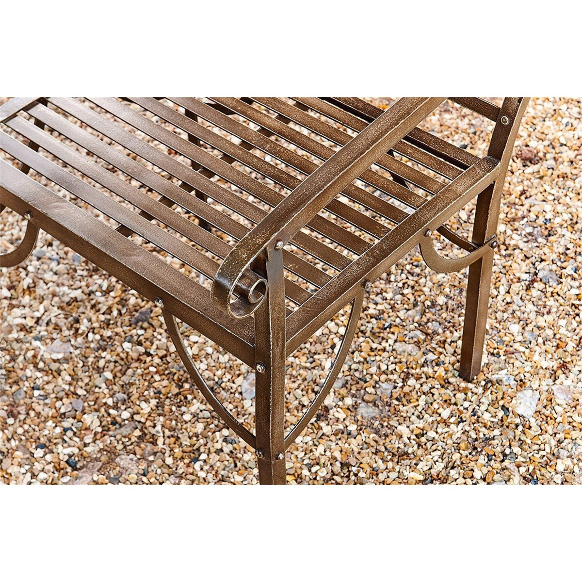 Bahula Decorative Iron Garden Chair - Rust