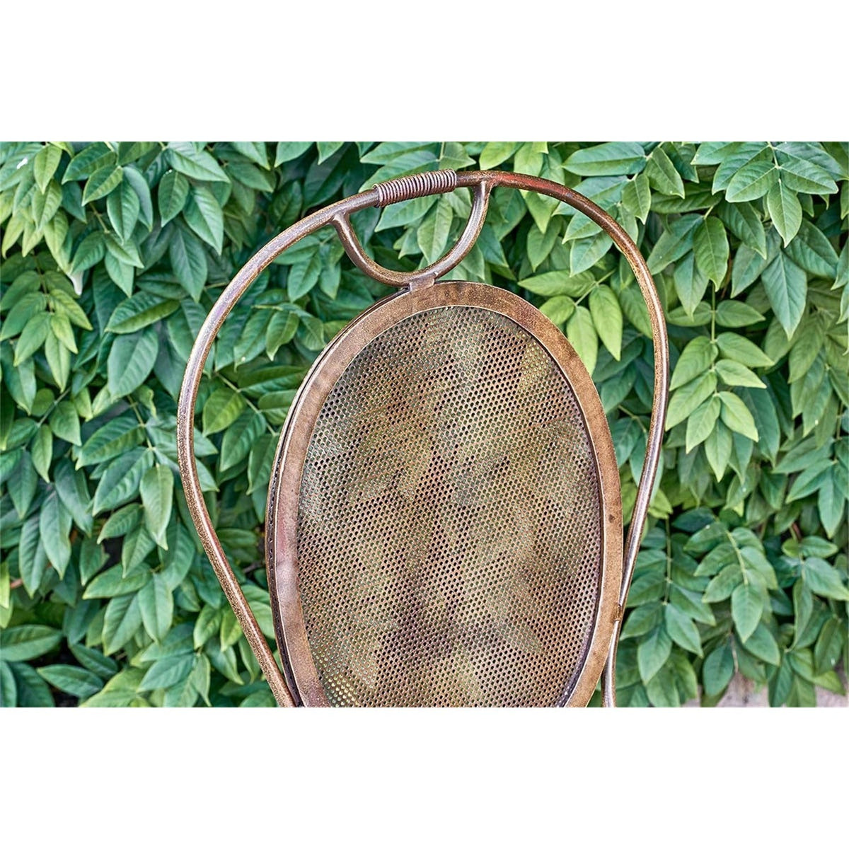 Parwaha Iron Bistro Garden Chair - Rust