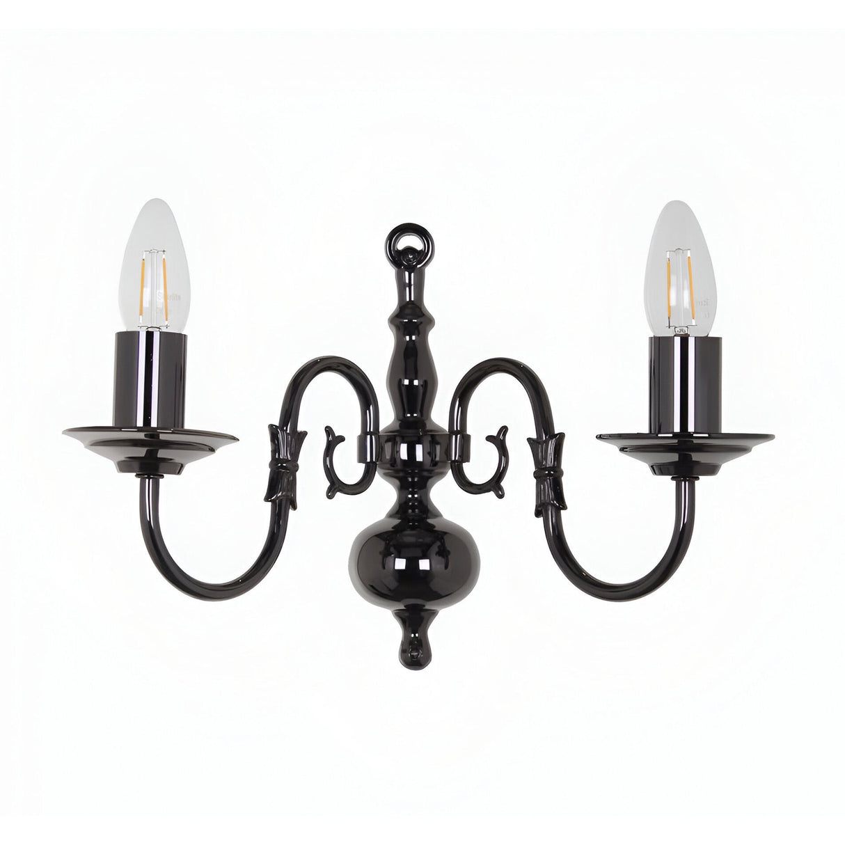 Flessen 2 Light Solid Brass Wall Light - Gunmetal