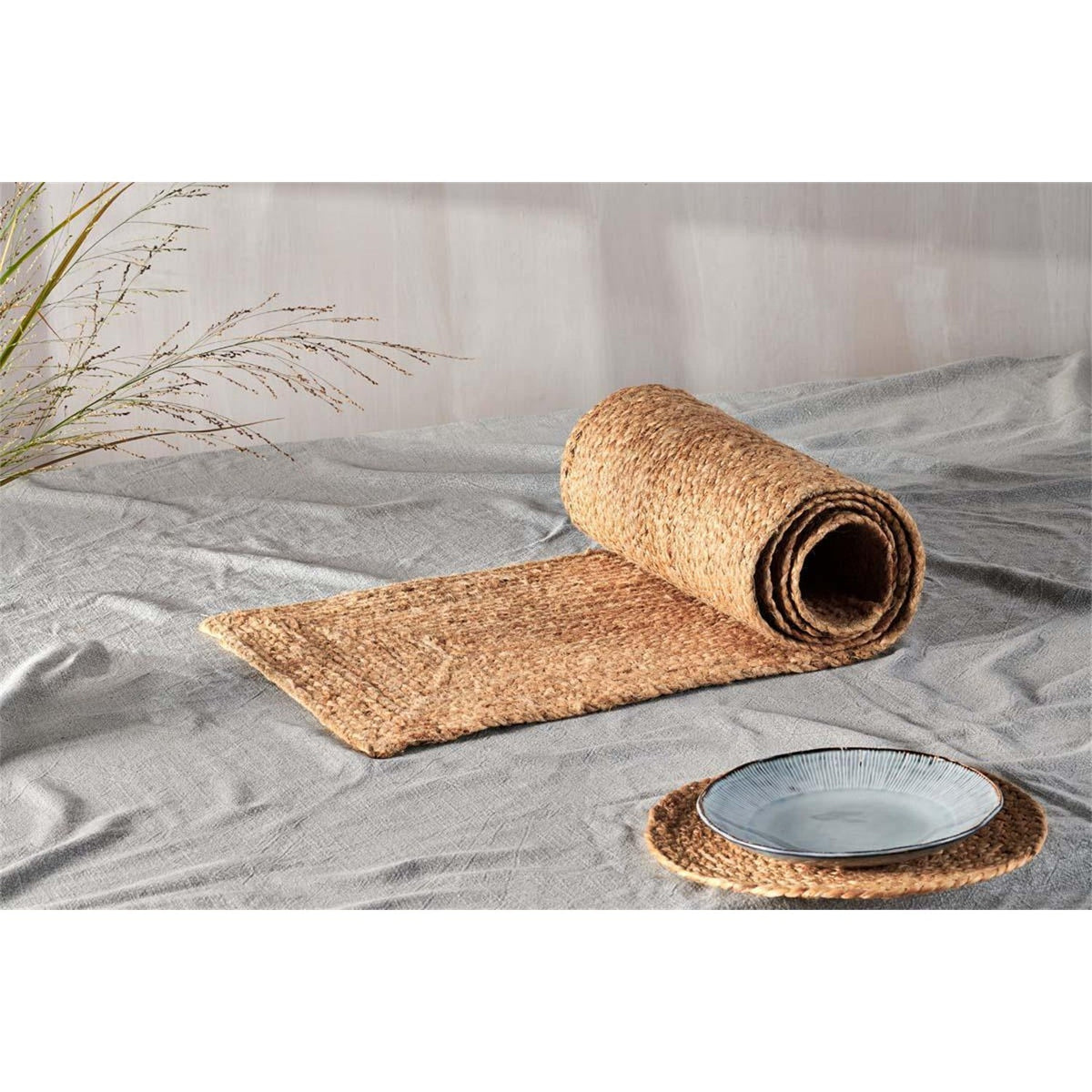 Braided Hemp Table Runner - Natural