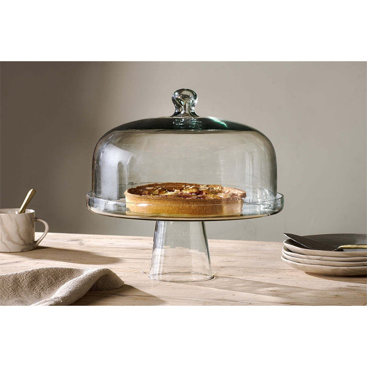 Banjara Glass Dome Cake Stand - Clear