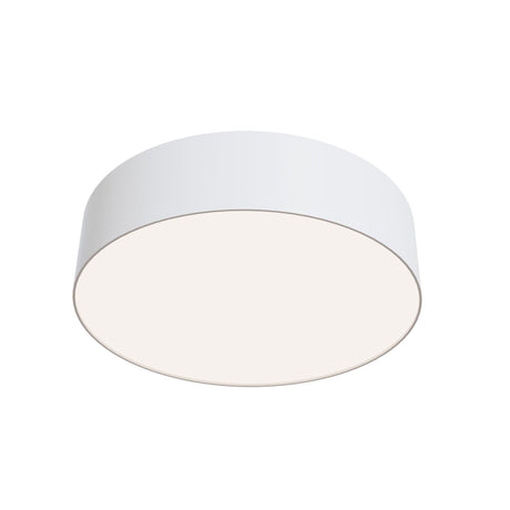 Zon flush ceiling light in white, providing balanced illumination suitable for various interior designs.