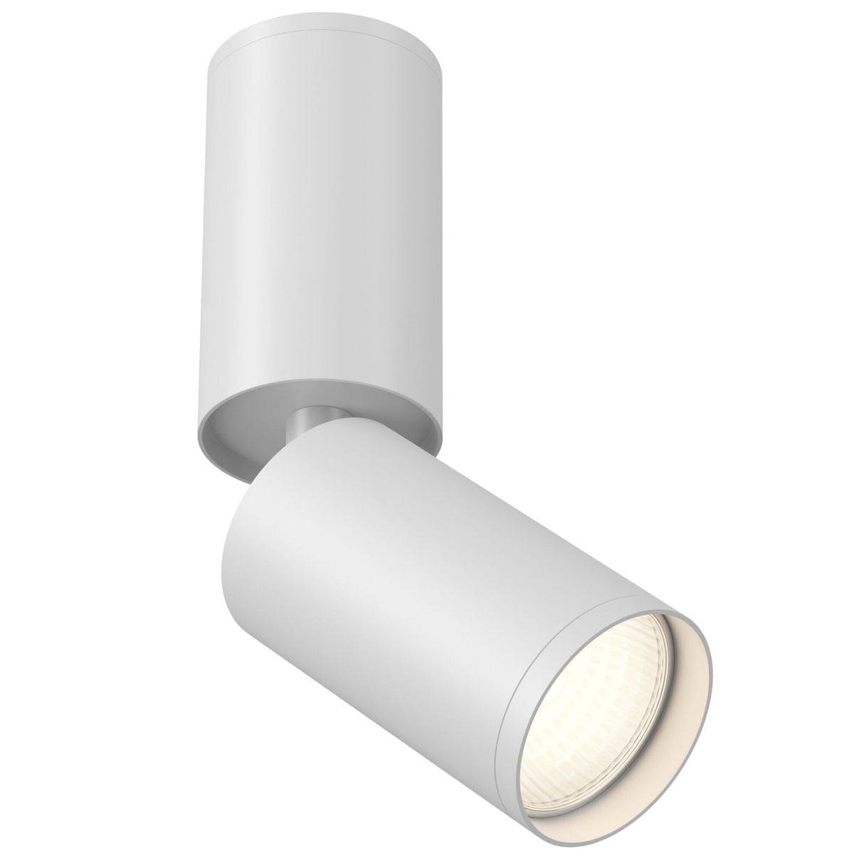 Focus S Long Single Surface-Mounted Spotlight, white finish, ideal for focused modern lighting