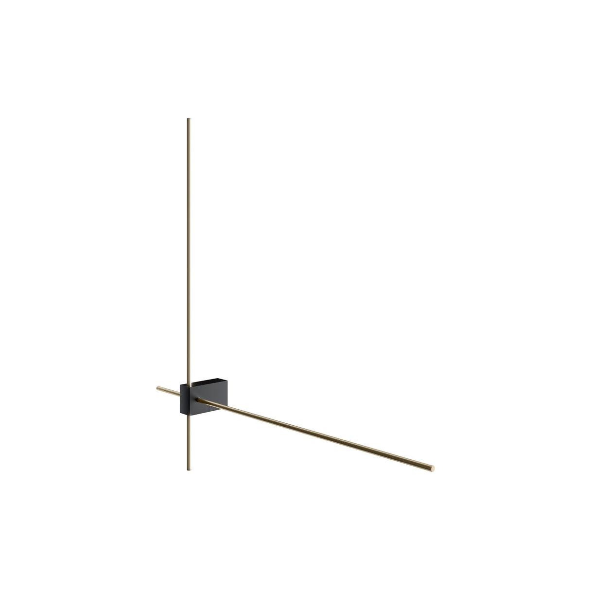 Pars black and gold LED wall light, offering a sophisticated accent to walls with its dual-tone finish.
