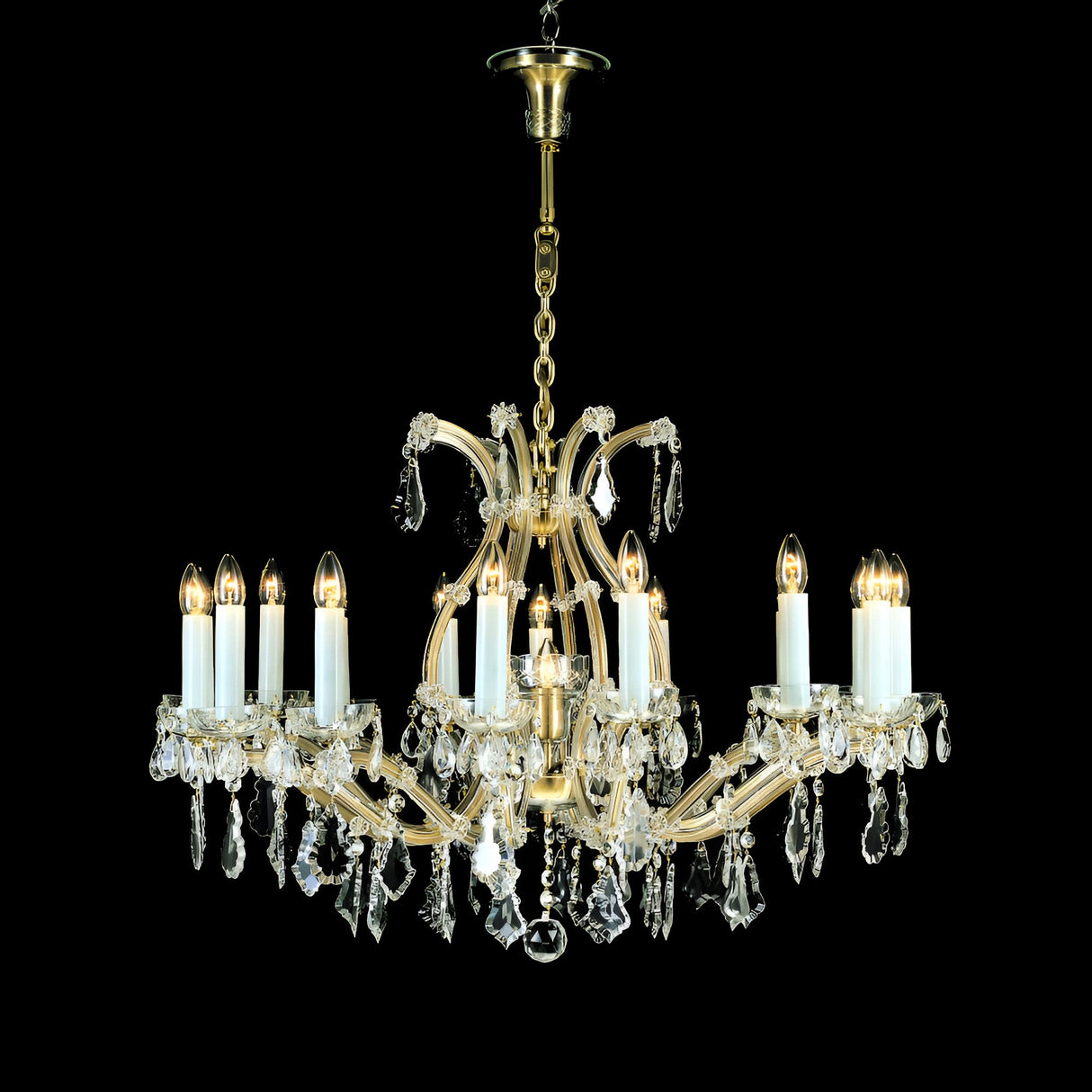 Karsen 17 Light Crystal Czech Republic Chandelier - Gold