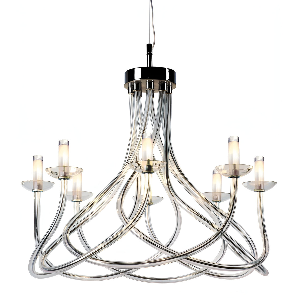 Borena 8 Light Clear Glass Czech Republic Chandelier - Clear