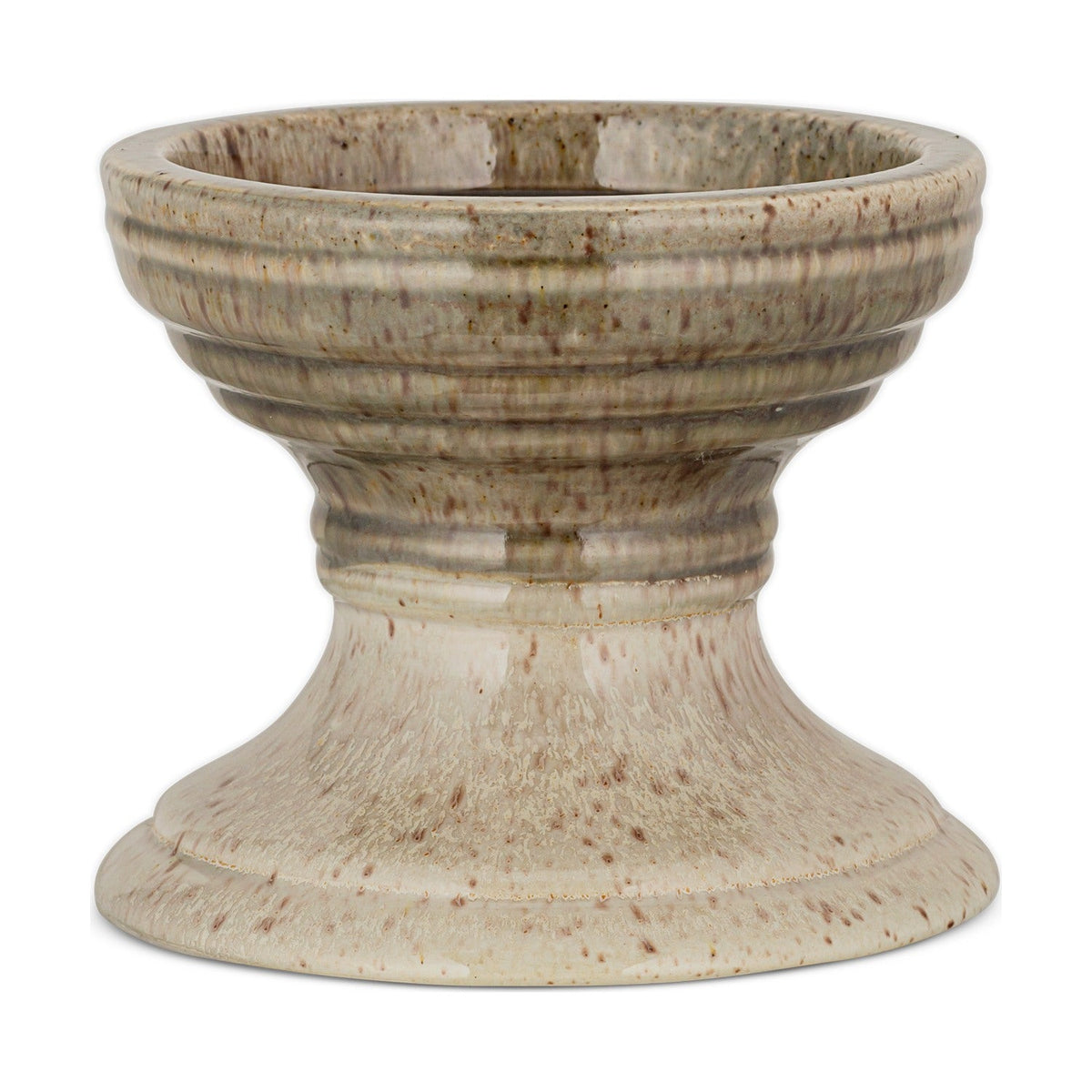 Cabra Small Pillar Candle Holder - Olive & Natural