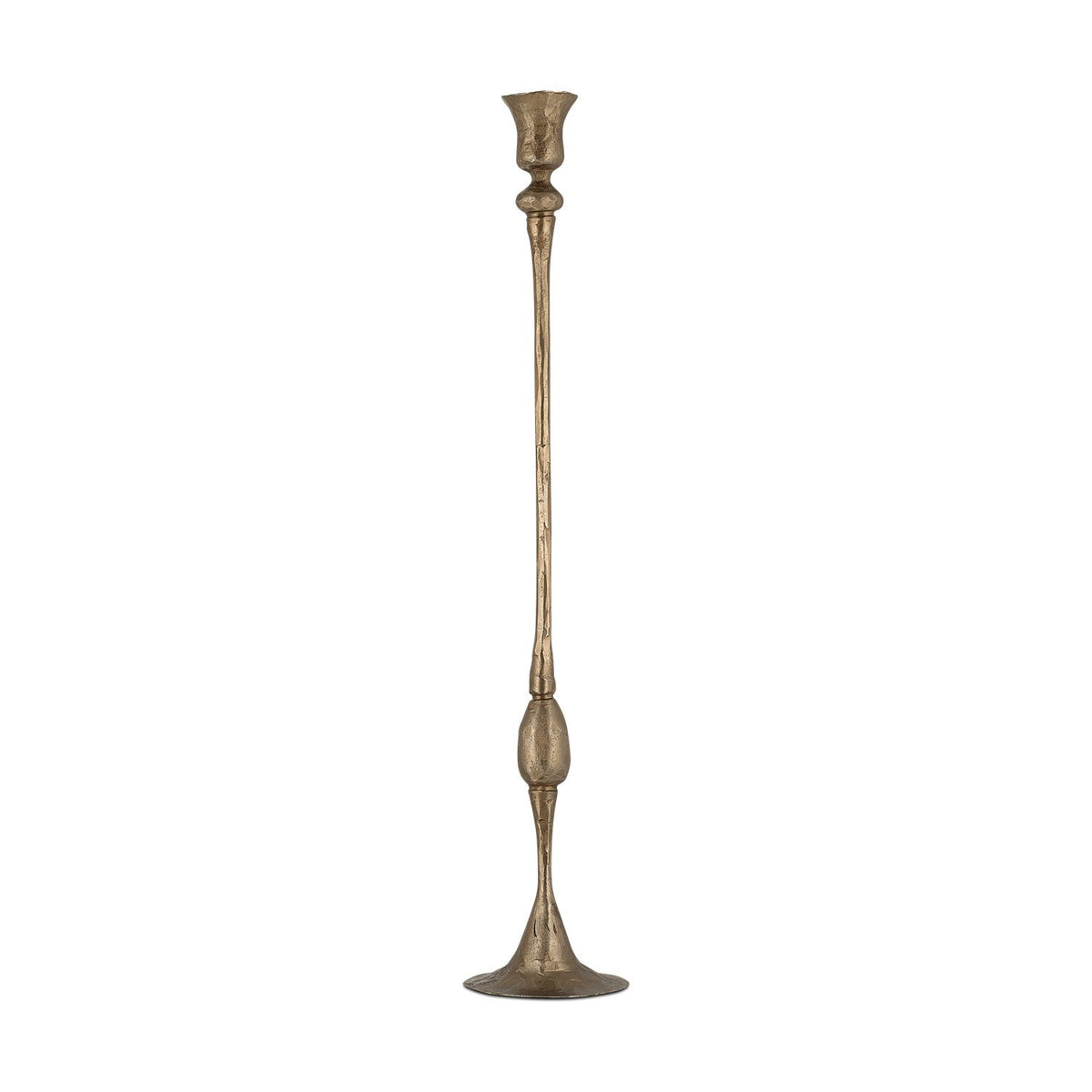 Chaipat Large Candlestick - Antique Brass