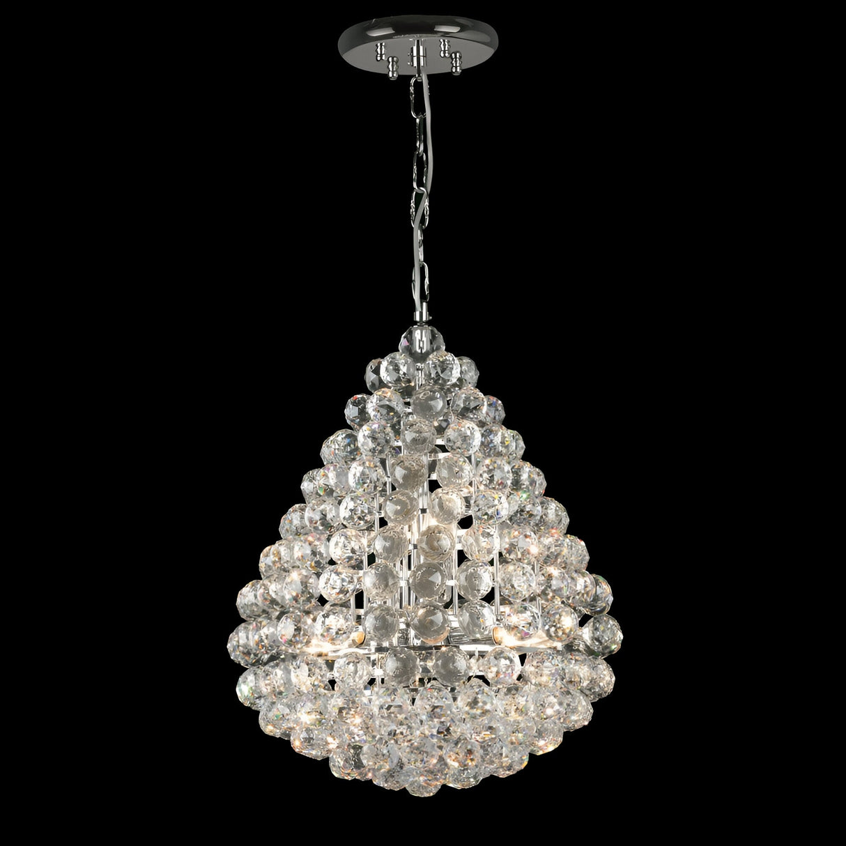 Salonne 8 Light Strass Lead Crystal Chandelier - Chrome
