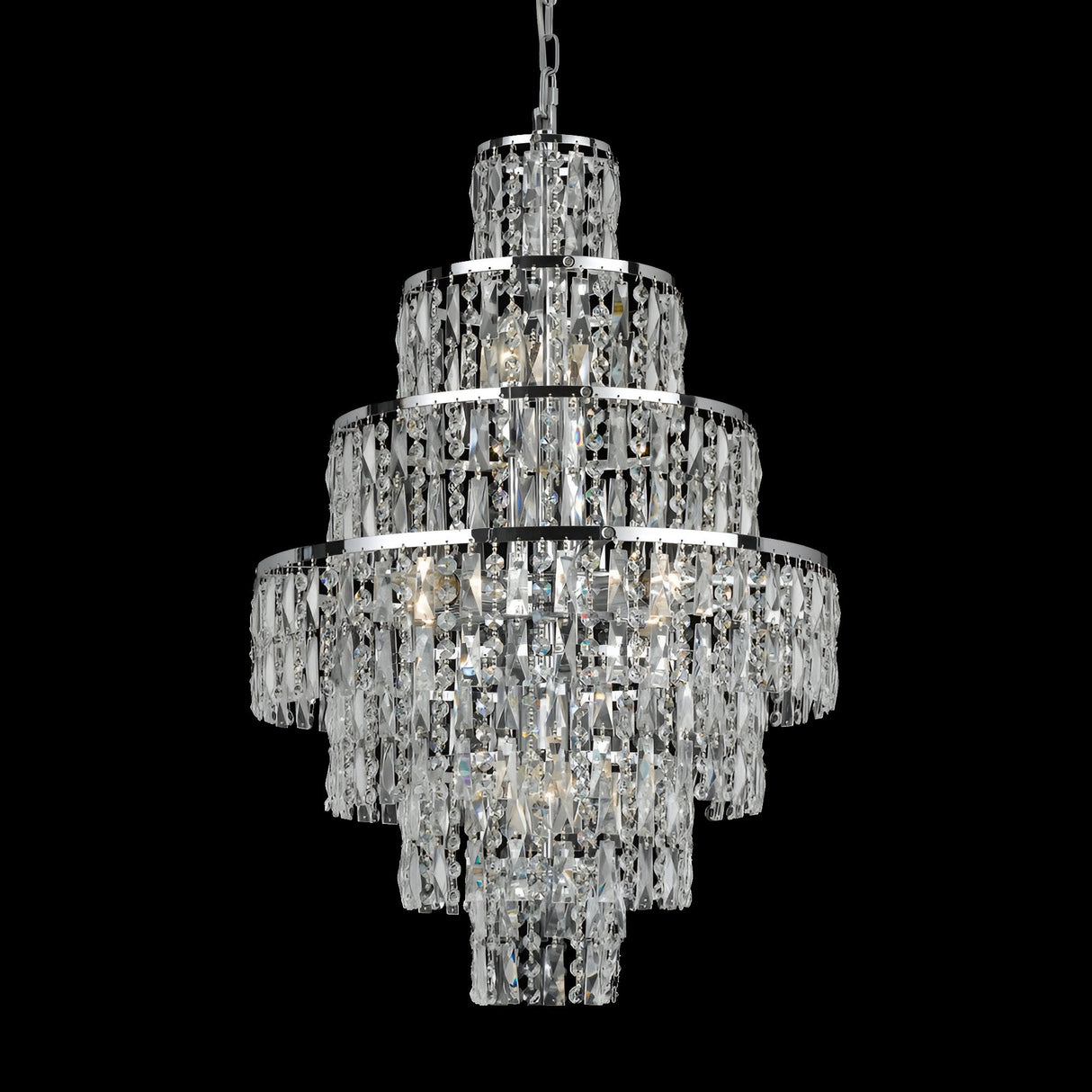 Yorken 8 Light 6-Tier Crystal Chandelier - Chrome