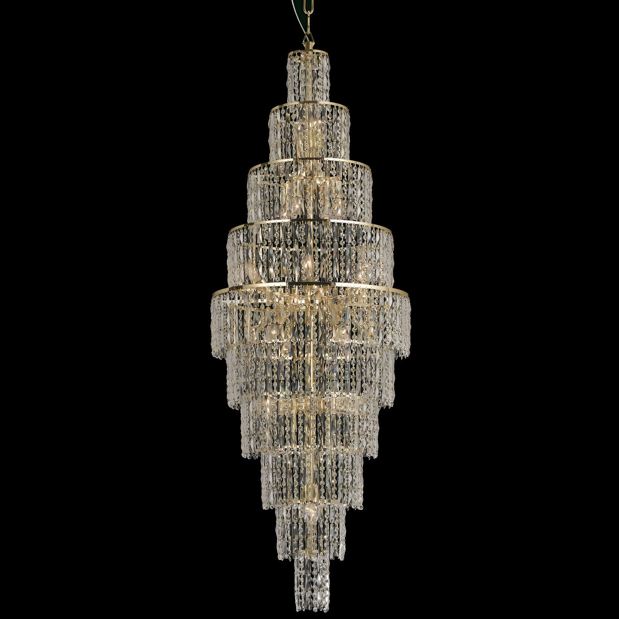 Yorken 24 Light 9-Tier Crystal Chandelier - Gold