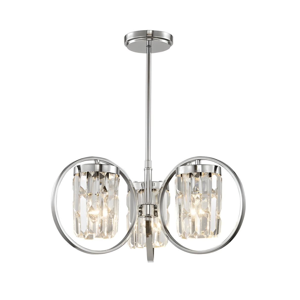 Talvia 3 Light Pendant/Flush Ceiling Light - Chrome