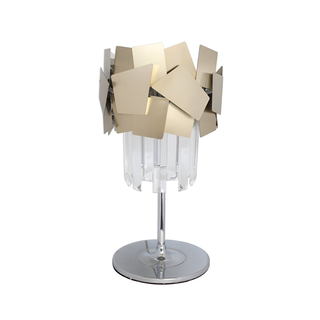 Selia 1 Light Laser Cut Crystal Table Lamp - Gold