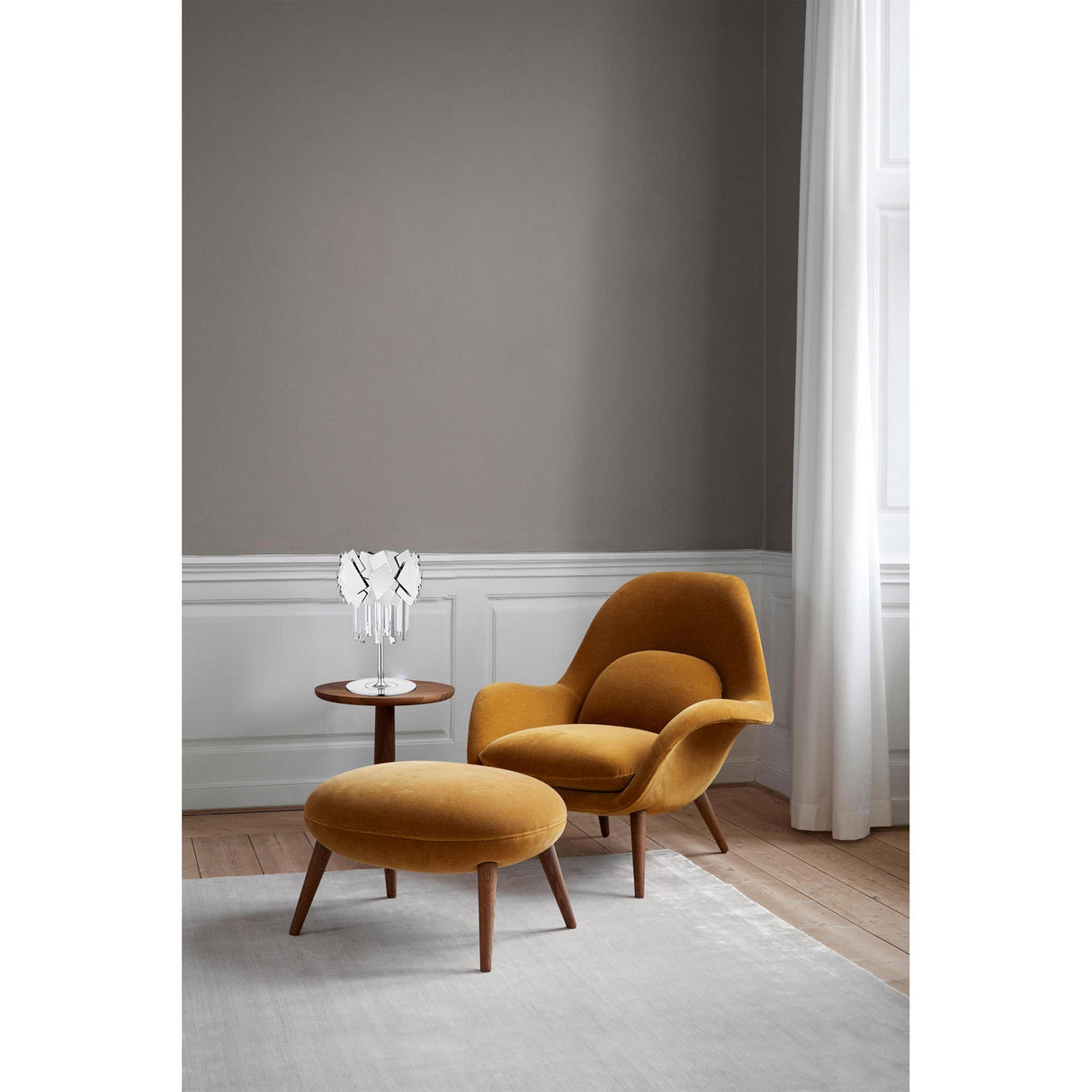 Selia 1 Light Laser Cut Crystal Table Lamp - Chrome