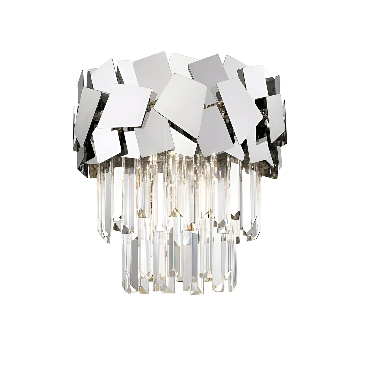 Selia 4 Light Laser Cut Crystal Flush Light - Chrome
