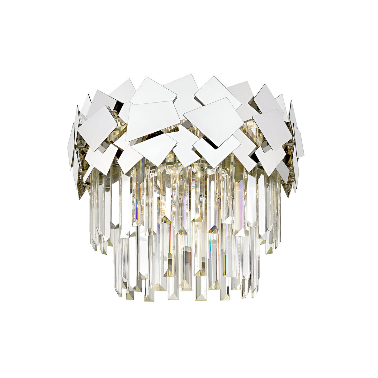 Selia 5 Light Laser Cut Crystal Flush Light - Chrome