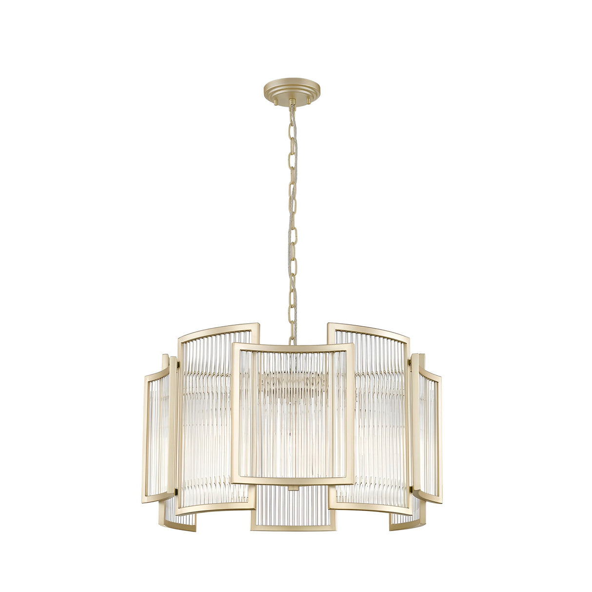 Coral 5 Light Chandelier - Matt Gold