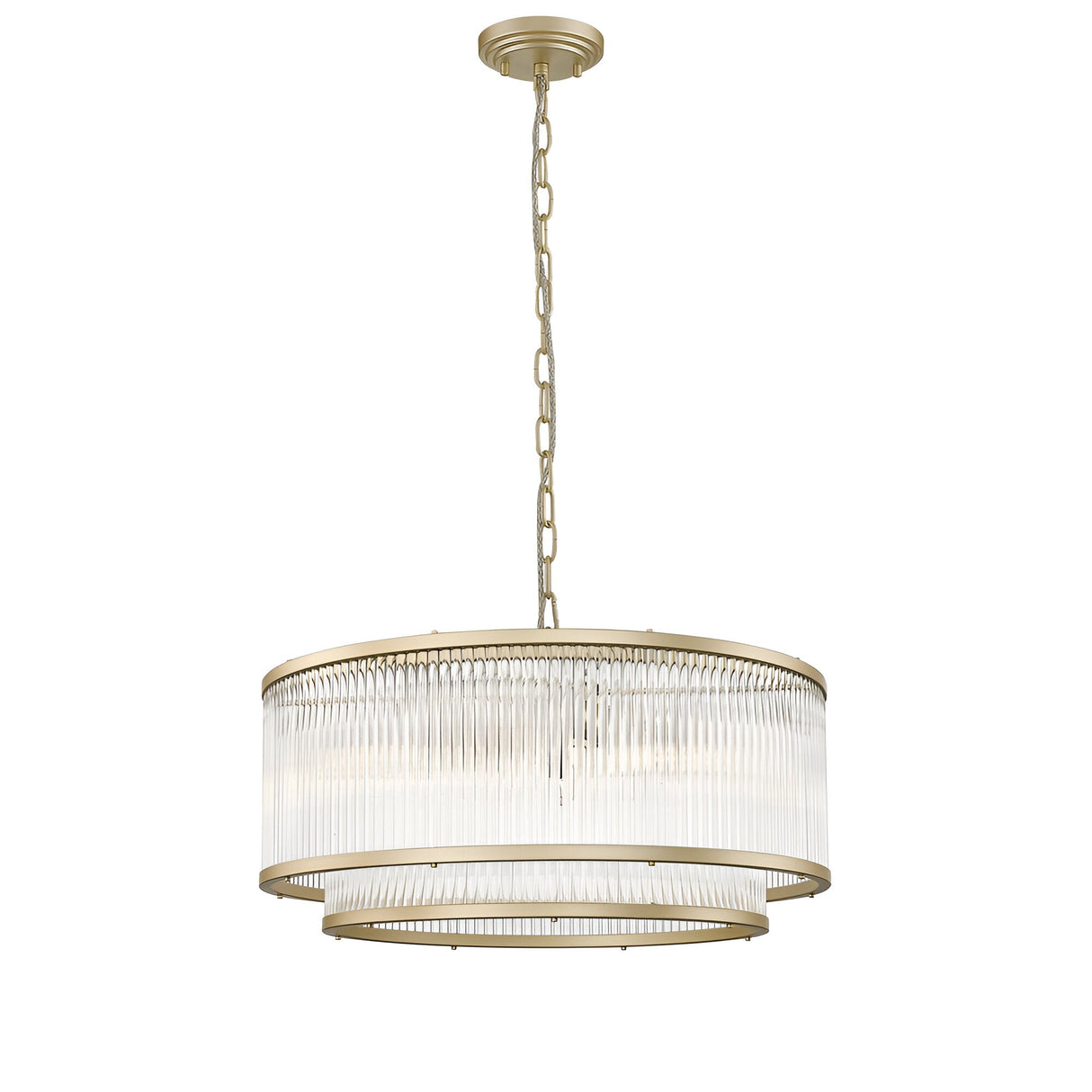 Coral 6 Light Chandelier - Matt Gold