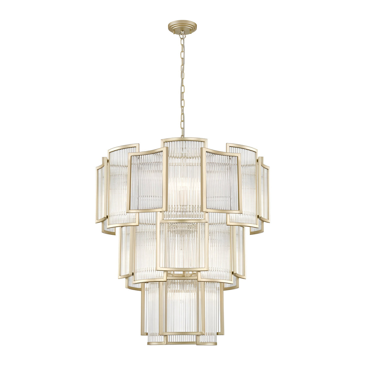 Coral 13 Light 3-Tier Chandelier - Matt Gold