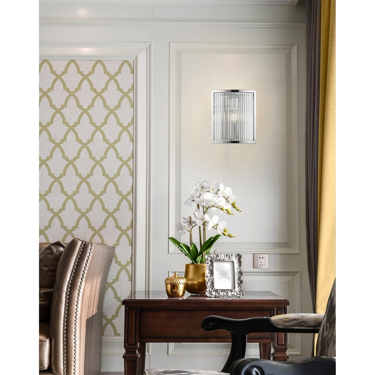 Coral 1 Light Wall Light - Chrome