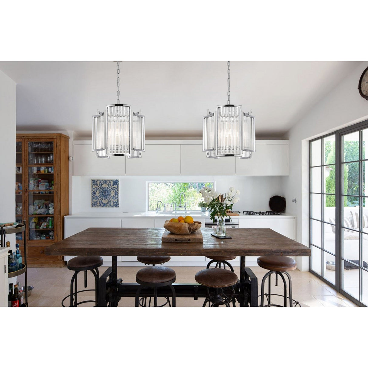 Coral 3 Light Pendant Light - Chrome