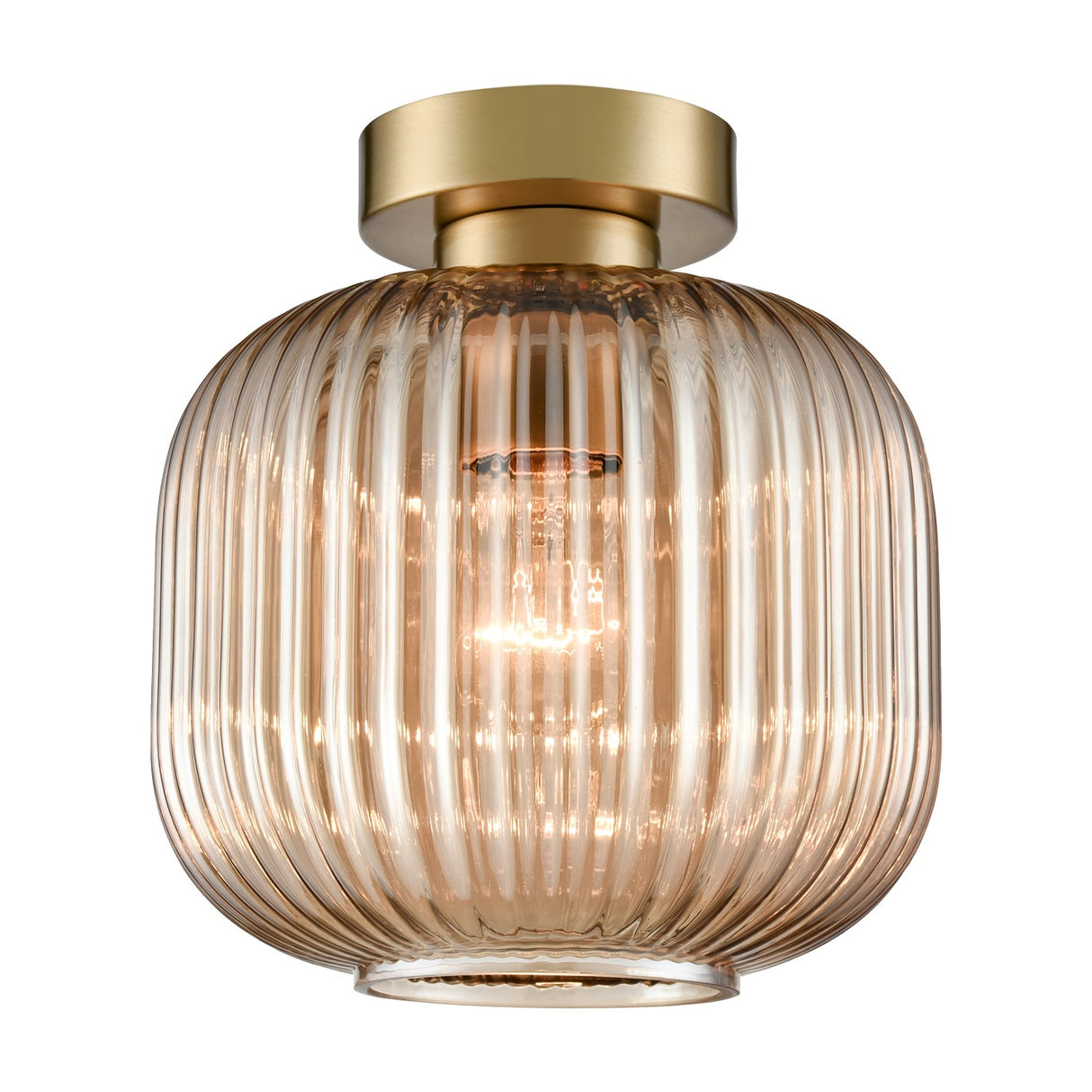 Mezcla ceiling light in brass finish