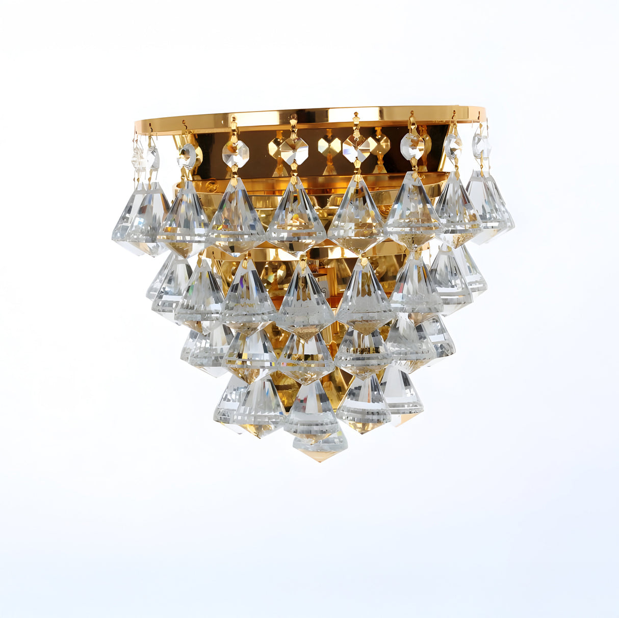 Luma 1 Light Crystal Wall Light - Gold