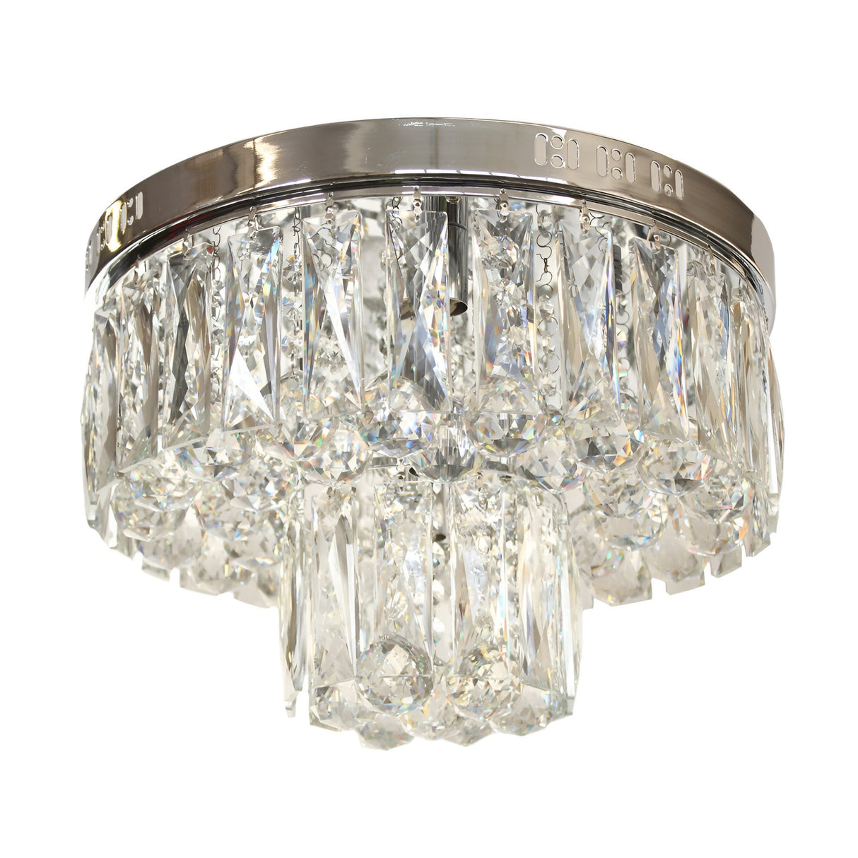 Liora 6 Light Crystal Hand/Flush Chandelier - Chrome
