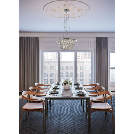 Lumina 5 Light Crystal Suspension Light - Chrome